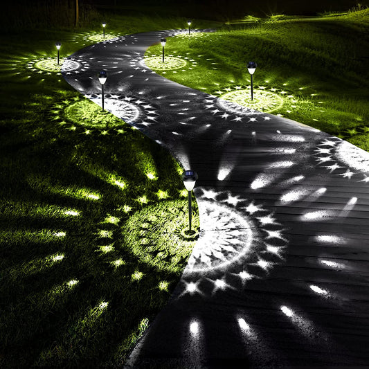 𝐔𝐥𝐭𝐫𝐚 𝐁𝐫𝐢𝐠𝐡𝐭 Solar Outdoor Lights Decorative 𝟏𝟎 Pack, 100% Faster Charge Solar Pathway Garden Lights up to 12H Auto On/Off, Solar Lights Outdoor Waterproof for Walkway Yard Lawn