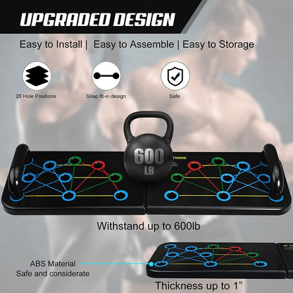 Upgraded Push up Board,  22 in 1 Home Workout Equipment, Strength Training Pushup Stands, Chest Muscle Exercise Professional Equipment Strength Training Arm Men & Women Weights, Gift for Boyfriend